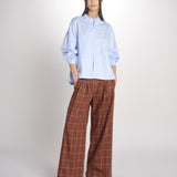 pantaloni check KATHERINE MJD217_LOVECH BURNT CHECK jejia 