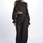 HEINI pantalone over PANTS HEINI NERO inasami 