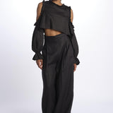 HEINI pantalone over PANTS HEINI NERO inasami 
