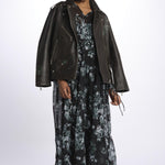 giacca over in pelle con grafiche 179540 U205 scotch&soda 