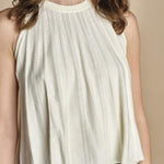 top in maglia plisse SERRES ECRU ba&sh 