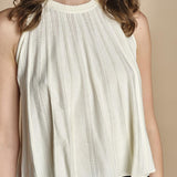 top in maglia plisse SERRES ECRU ba&sh 