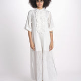 chemisiere gessato argento MAGRITA SHORTLONG ED073UMAGRIT-WHI WHITE laurence bras 