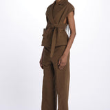 Gilet lino 4184 25784 690 pomandère 