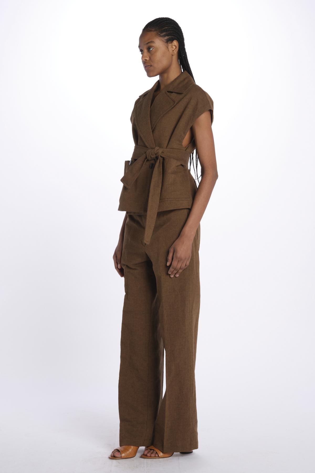 Gilet lino 4184 25784 690 pomandère 