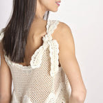 top in crochet MADELYN 735 CREAM sea ny 