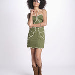 miniabito con petali 344455 GREEN L0013 farm rio 