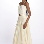 Gonna lunga pieghe CHERRY SKIRT ANTIQUEWHITE scarlett poppies 