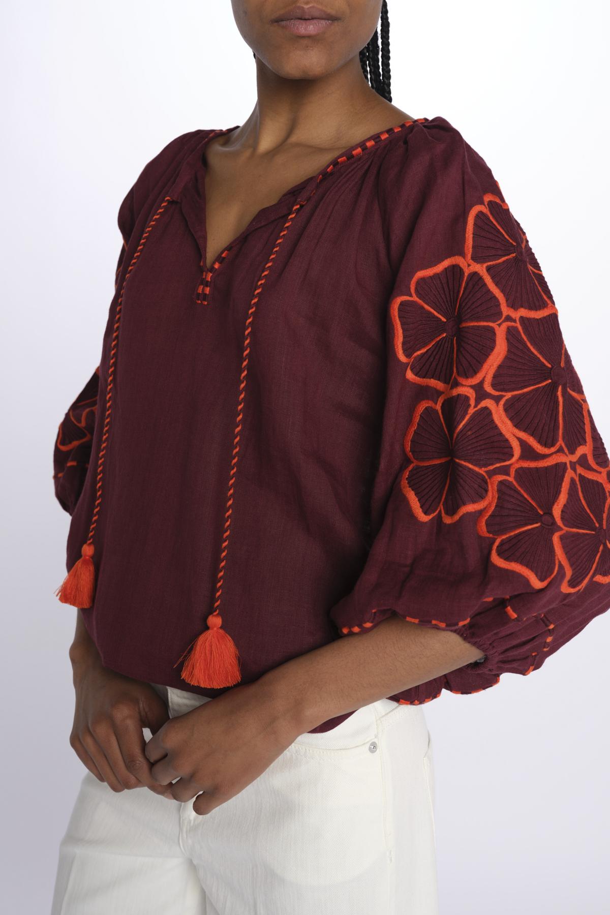 benaras soleil BE24912BURGUNDY ORANGE