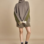 maglia bicolor OLLY  MJD634M_AFILK CHOCO_OLIV jejia 