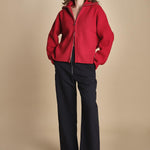maglia a coste con la zip SANDOS CRIMSON studio nicholson 