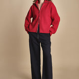 maglia a coste con la zip SANDOS CRIMSON studio nicholson 