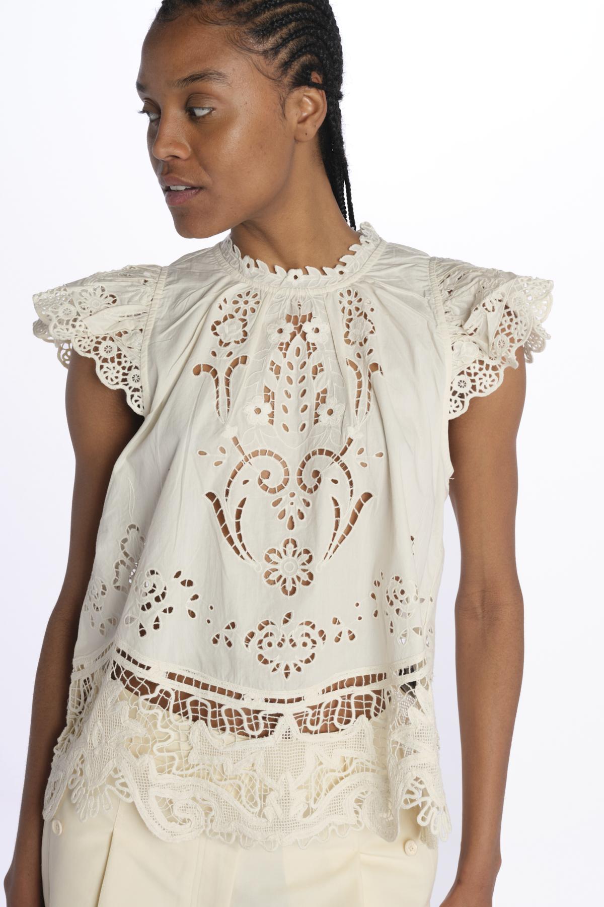 Top GIANNA pizzo macramè 026 BONE sea ny 