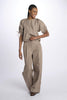 Pantalone HIGH WAIST pences con risvolto