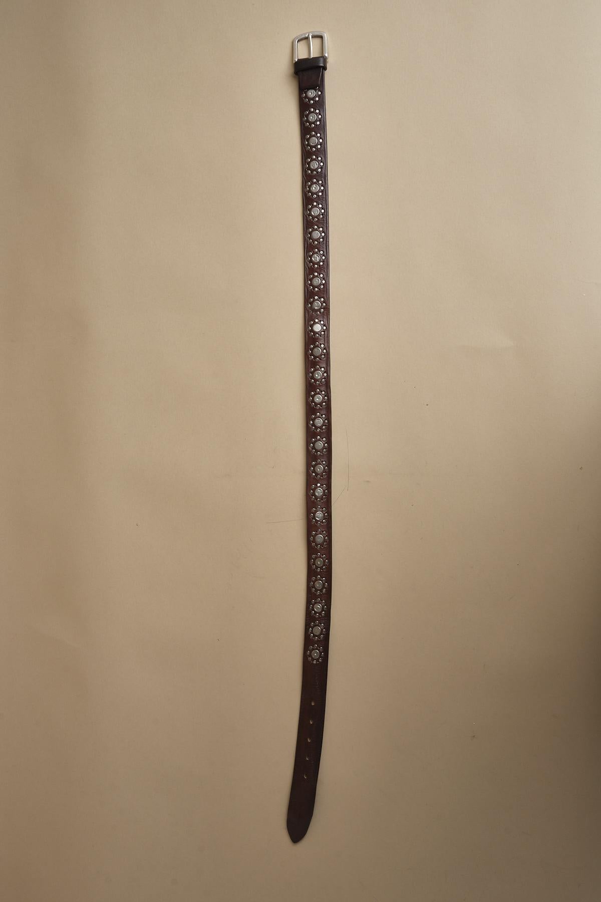 cintura con borchie fiore 3003 MORO milaura 