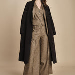 pantalone over con nervature in occhio di pernice ORIANA 540932 19 quelledue 