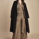pantalone over con nervature in occhio di pernice ORIANA 540932 19 quelledue 