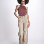 Pantalone diritto CLARA DENIMCOLOUR BEIGE true avenue 