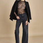 ELECTRIC BODYSUIT body in pizzo ELECTRIC BLACK undress code 