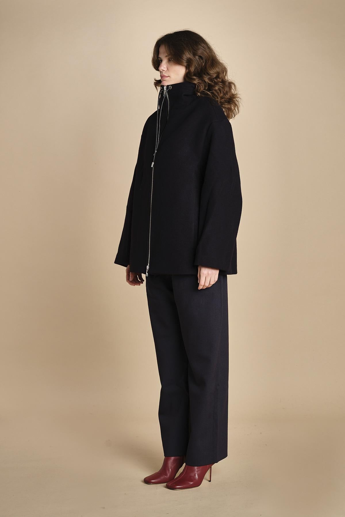 giaccone con zip e cappuccio ETNA 1673 DARK NAVY studio nicholson 