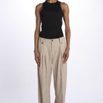 Pantalone CRISTAL pinces CRISTAL KHAKI true avenue 