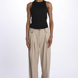 Pantalone CRISTAL pinces CRISTAL KHAKI true avenue 