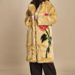 ecopelliccia con fiore FLOWER FUR 340268 CREAM farm rio 