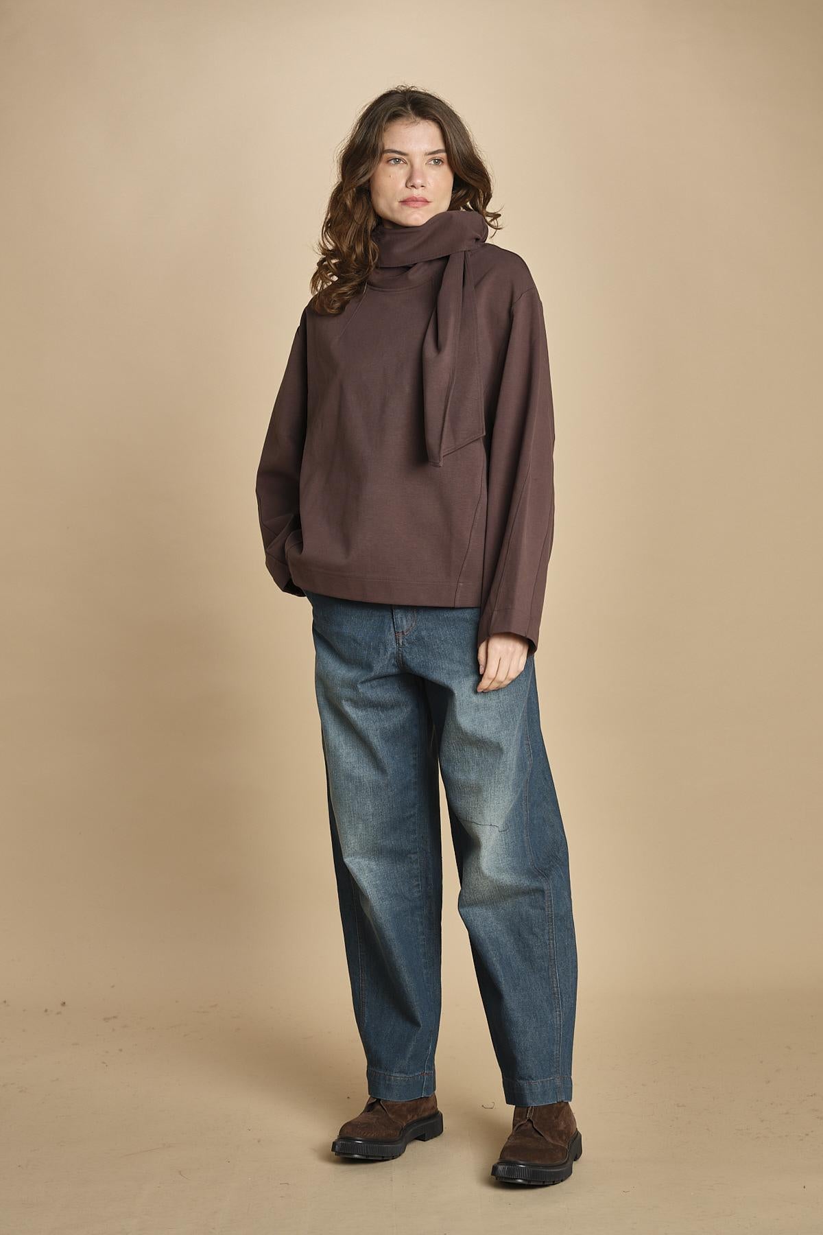 top in jersey con nodo. SWE0400FREJA MAR45 soeur 