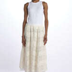 Gonna Jacquard PHOEBE SKIRT WHITELACE jejia 