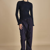 maglia girocollo jaquard RUBY 118 NAVY sea ny 