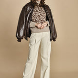maglia collo alto maculata 32016-355 BEIGE.MORO 25 federica tosi 