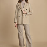 blazer doppiopetto spinato. BEATRIZ NATURALE massimo alba 