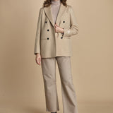 blazer doppiopetto spinato. BEATRIZ NATURALE massimo alba 