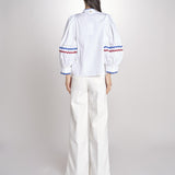 Camicia con passamaneria RITA BLOUSE RITA1BLO WHITE2 antik batik 