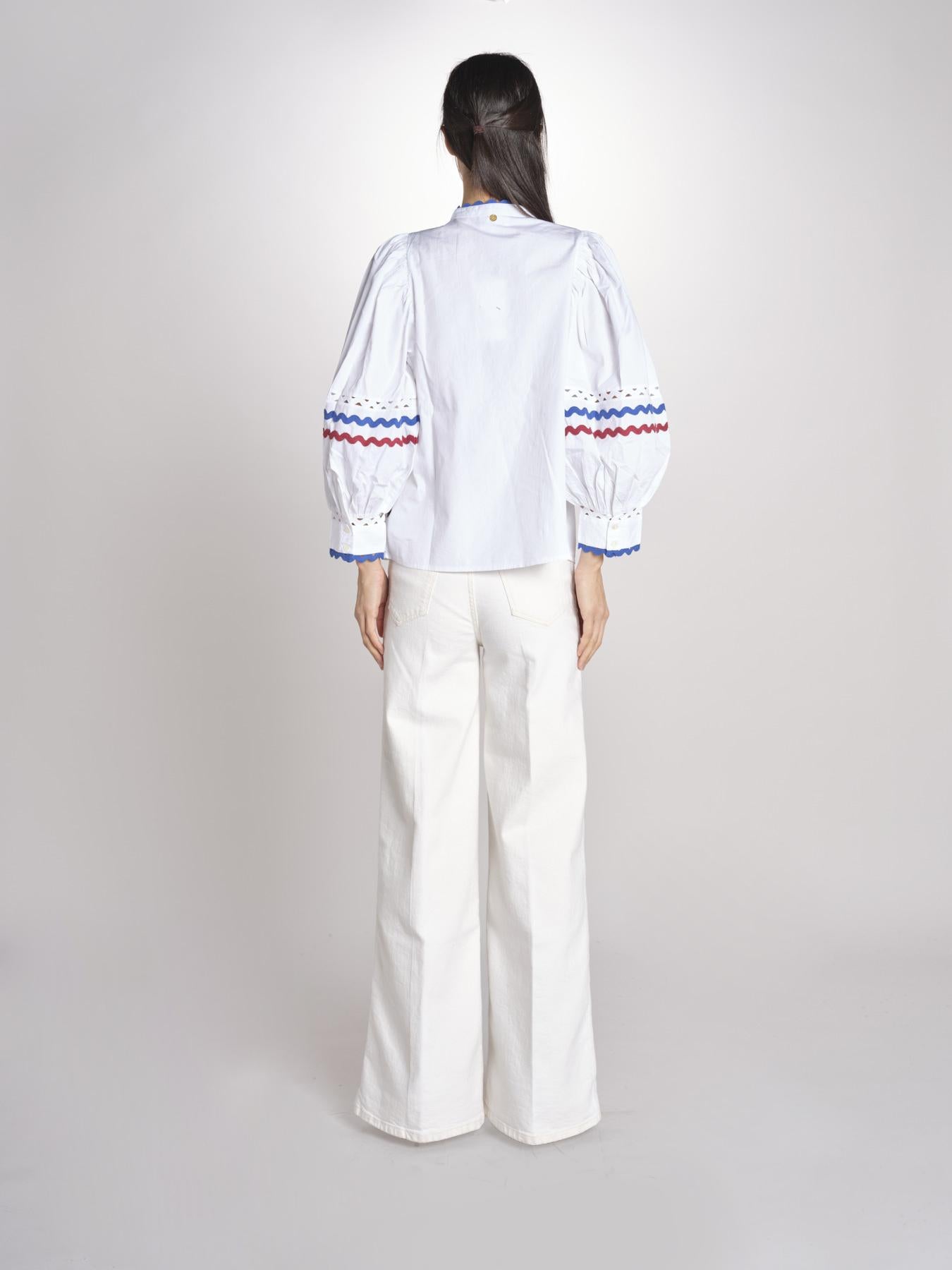 Camicia con passamaneria RITA BLOUSE RITA1BLO WHITE2 antik batik 