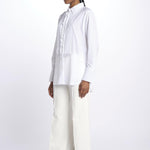 Camicia plastron con rouches MOD.5402 BIANCO aspesi 