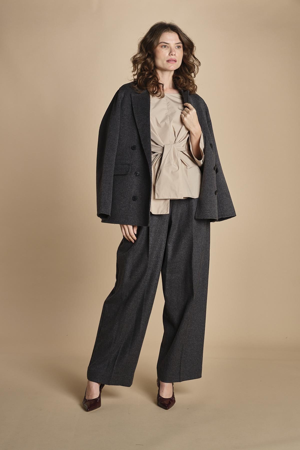 pantalone in flanella con pinces FLANNEL TAILORING 5101FLT CHACROLAT CH023 phillip lim 