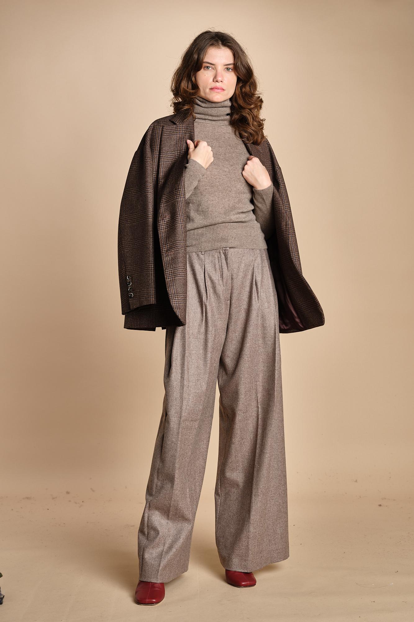 pantalone due pinces lana e seta. PETRA PE81 RES MA nine in the morning 