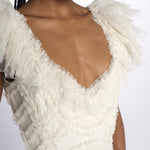 LOLA BACKLESS abito lungo in tulle LOLA BACKLESS GOWN AVORIO needle & tread 