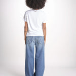 t-shirt collo V con ali strass JWTS02726 WHITE 107 zadig & voltaire 