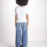t-shirt collo V con ali strass JWTS02726 WHITE 107 zadig & voltaire 
