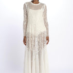 LEILA DOT SHEER LEILA DOT SHEER ANKLE GOWN CREAM needle & tread 