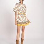 miniabito a fiori HILO STRIPES MINI DRESS 353546 HILO STRIPES SAND farm rio 