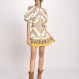miniabito a fiori HILO STRIPES MINI DRESS 353546 HILO STRIPES SAND farm rio 