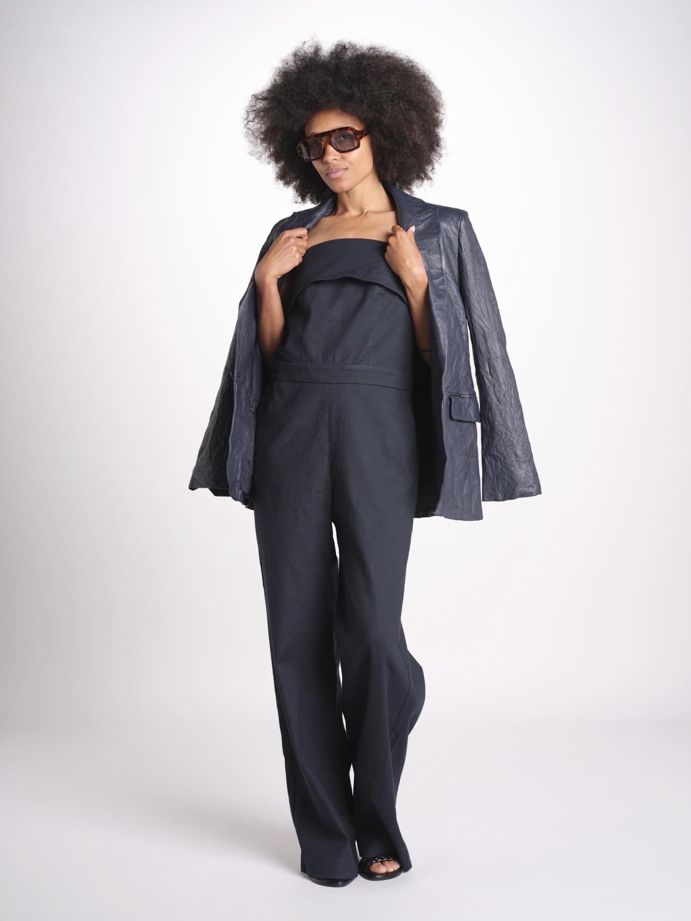 tuta in lino CENELIA NAVY ba&sh 
