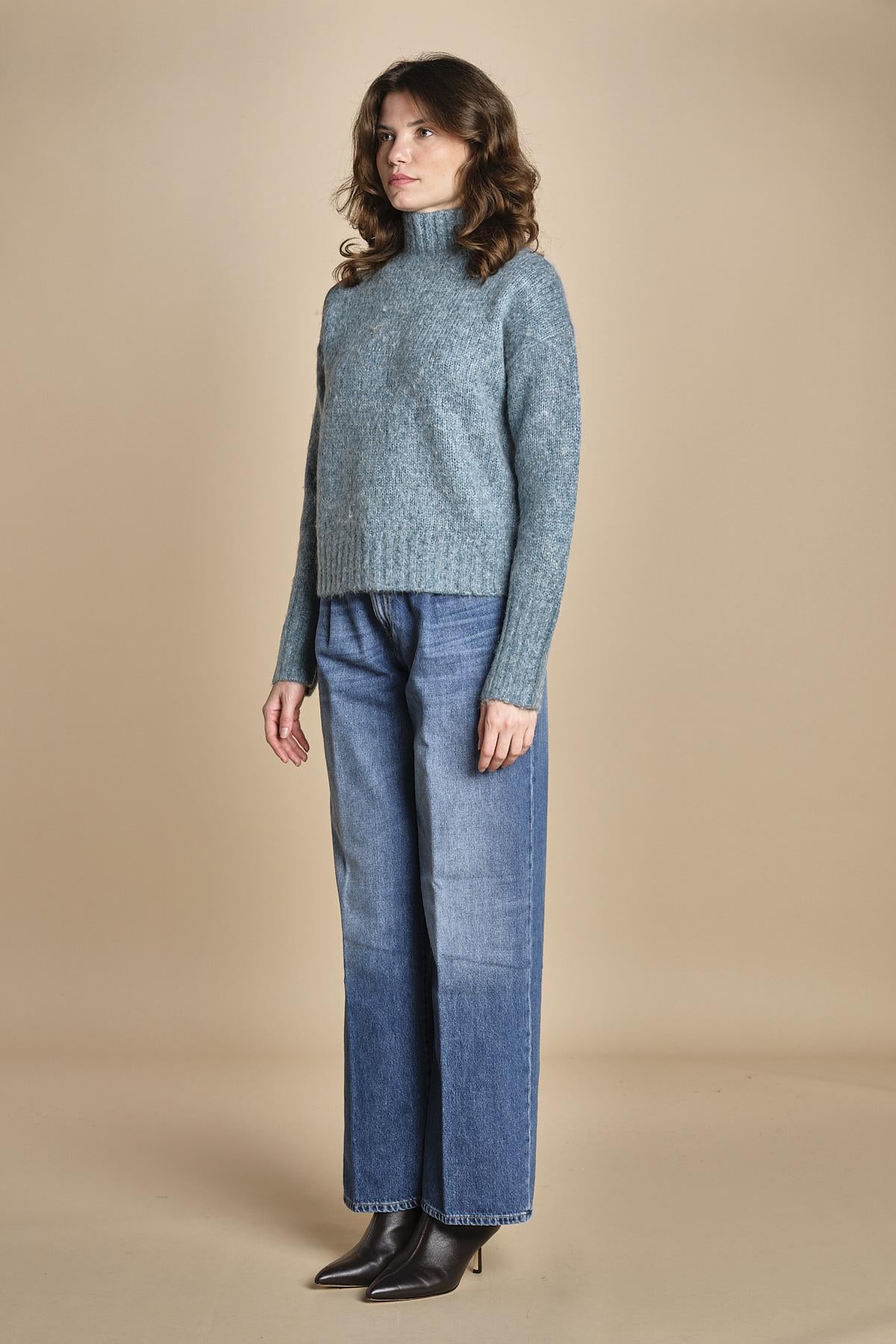 MYAC maglia collo alto in shetland BEMT512 JADE hartford 