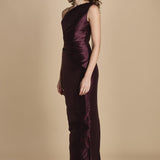 maxidress in taffetà KIRA AMETHYST solace 