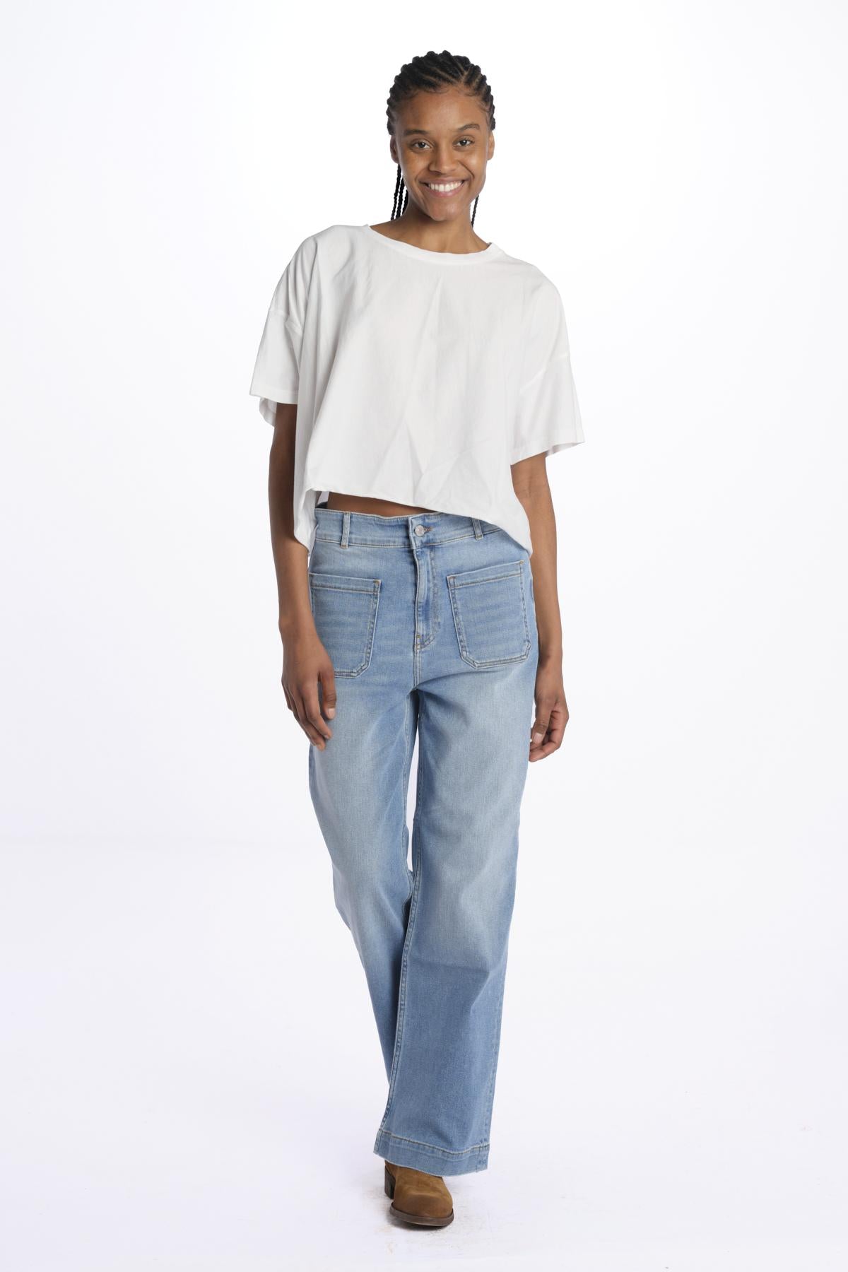 T-shirt FARPY  scatoletta cintura dietro FARPY T1758 010 bellerose 