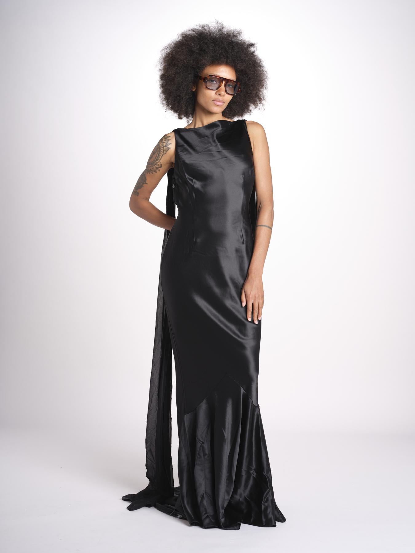 abito sirena 10120 BLK retrofete 