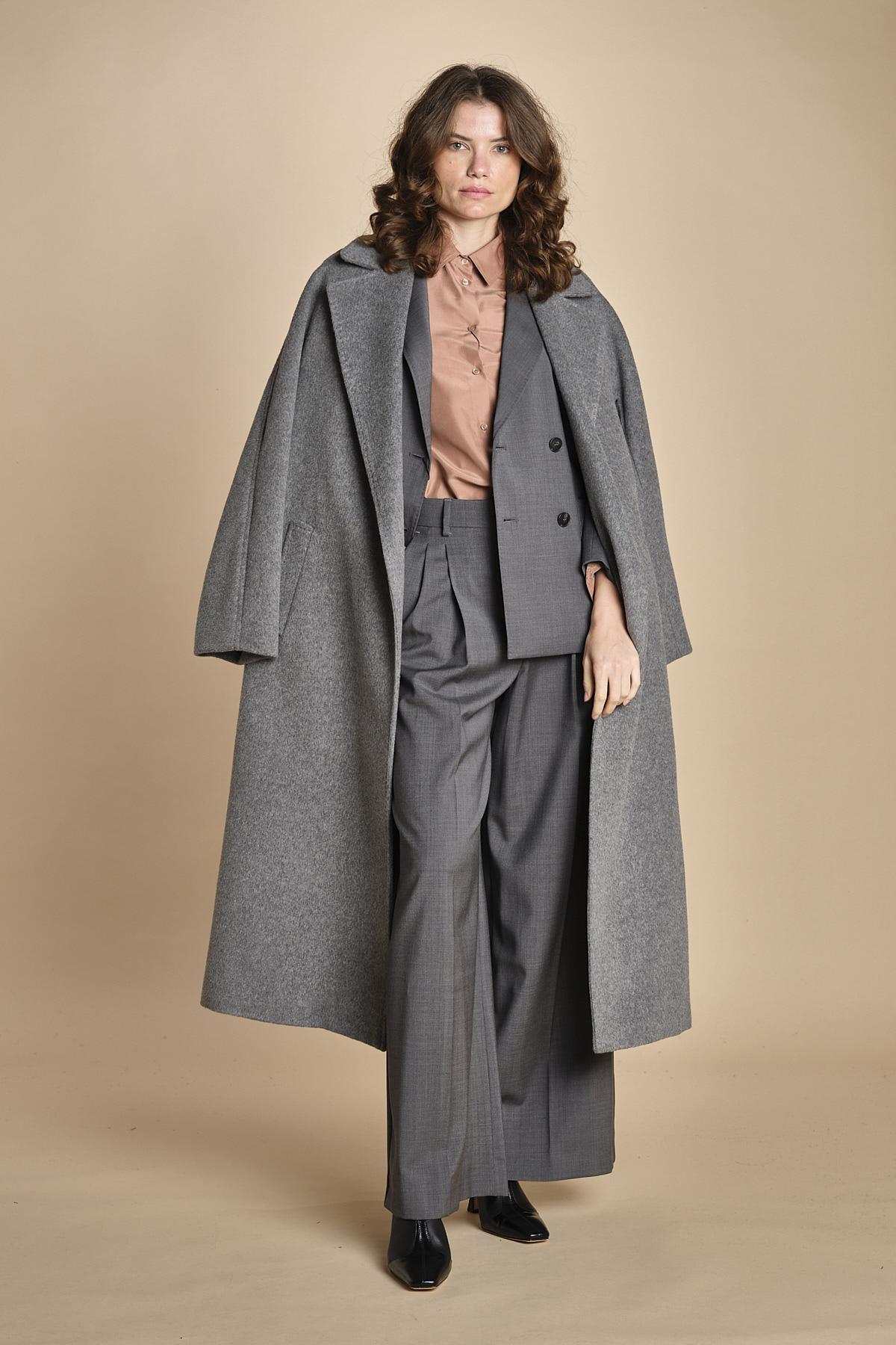 pantalone con pinces tela lana ADELFI 2525136072600 GRIGIO weekend maxmara 